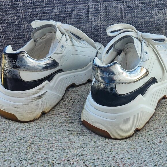 Dolce & Gabbana Men Sneaker White Bassa Vitello Nappato Daymaster Italy Size 8UK main image 5